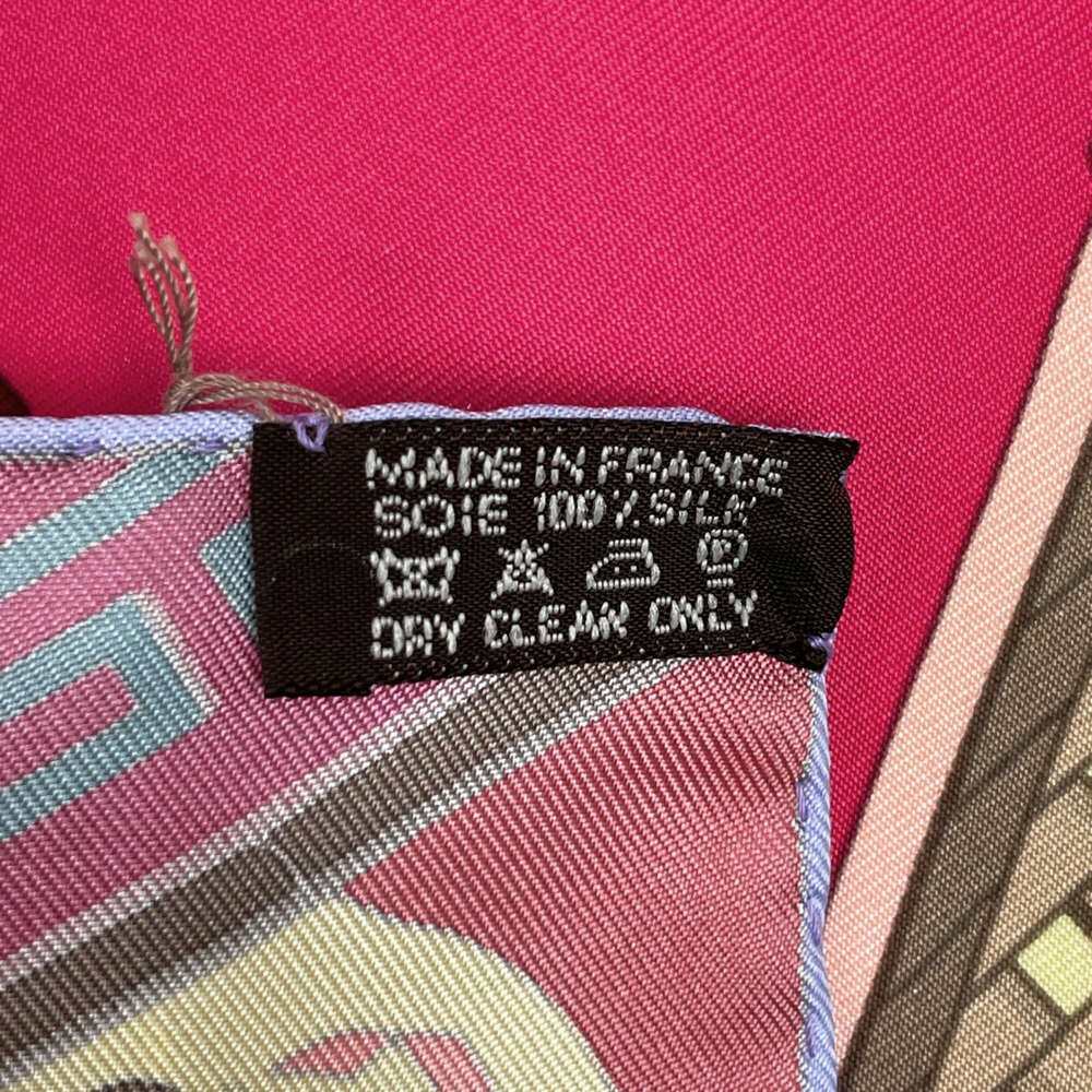 HERMES Authentic Pink Silk Scarf - Picture 2 of 4